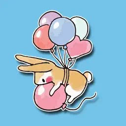 Balloon Bunnies Stickers